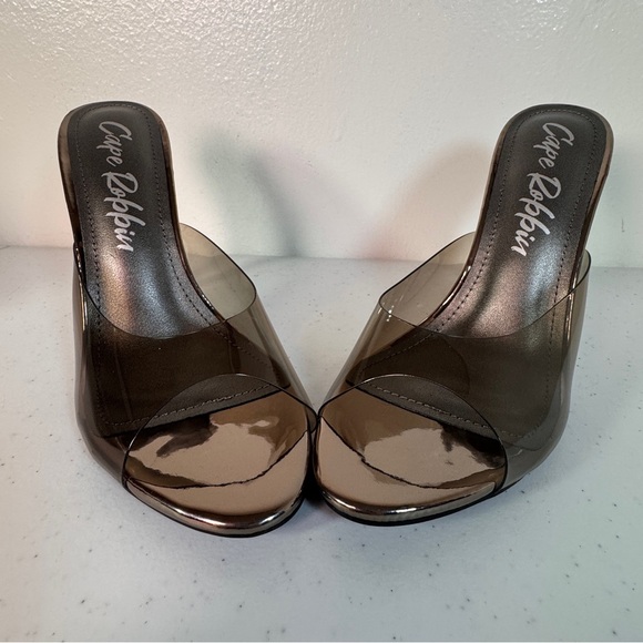 Cape Robbin Barbara-Anne Smoke Clear Stiletto Mules High Heels Size 7 NIB - Picture 5 of 16